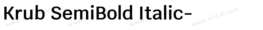 Krub SemiBold Italic字体转换